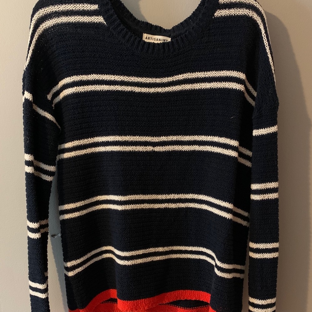 Women’s navy blue stripped sweater